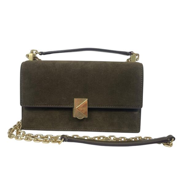 Kate Spade Deco Suede Mini Crossbody Bag Shoulder Bag Burnt Sage Green - Picture 5 of 14